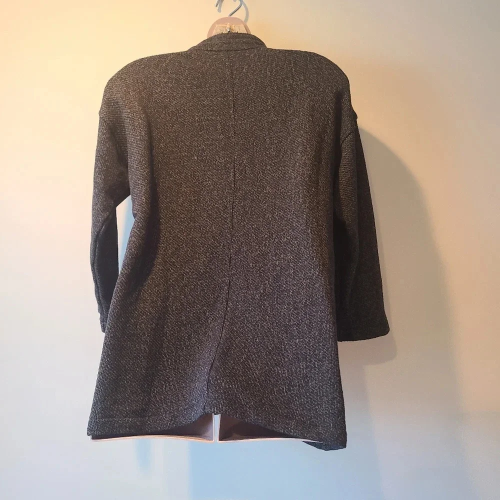 Elleen Fisher Organic Cotton Stand Collar women's jacket size L unlined